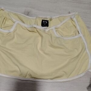 XOXO Light Yellow Skirt with White Accents Vintage Y2K
